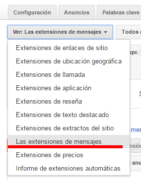 extenssion mensaje