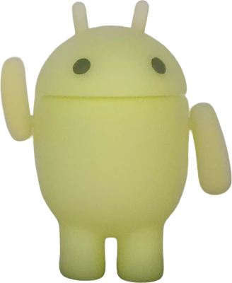 Muñeco Android fosforescente del Product Experts Summit de Dublín 2022