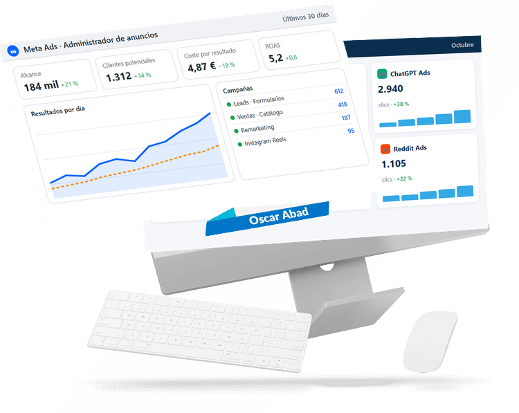 Servicios complementarios: Meta Ads, ChatGPT Ads y Reddit Ads - Oscar Abad